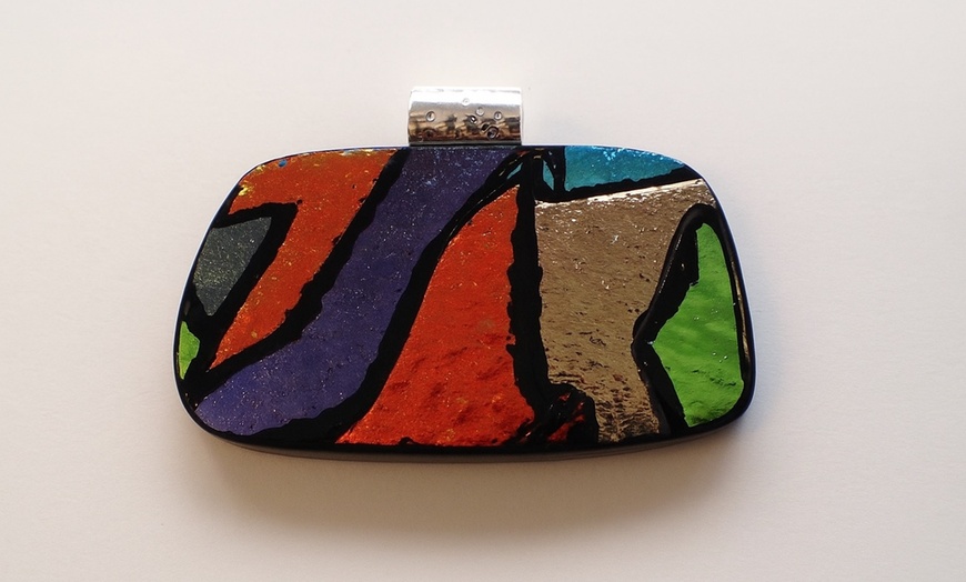 Image 10: Beginner Mosaic Glass Jewelry Workshop for One or Two People