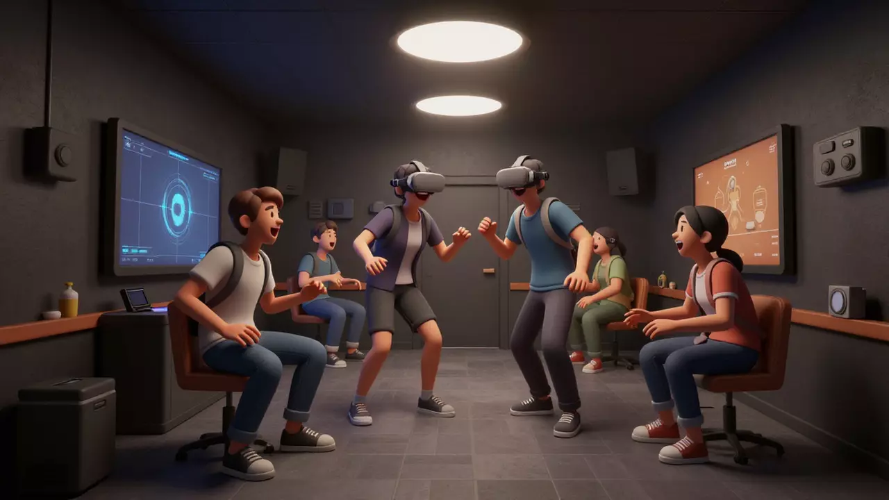 Free-Roam Virtual Reality (VR) Games for One or Two Players