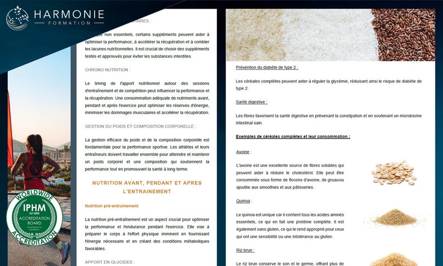 Image 5: Formation en ligne en nutrition avec Harmonie Formation
