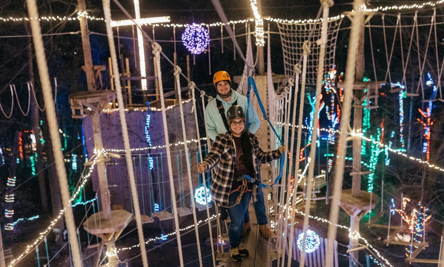 Image 1: Refreshing Mountain Canopy Zipline & Christmas Lights – Stevens, PA