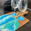 Image 1: Experience Fluid Art & Custom Charcuterie Board Experience
