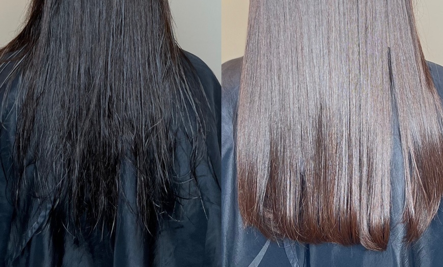 Image 1: Transform Your Hair: One Brazilian Straightening Treatment Session 