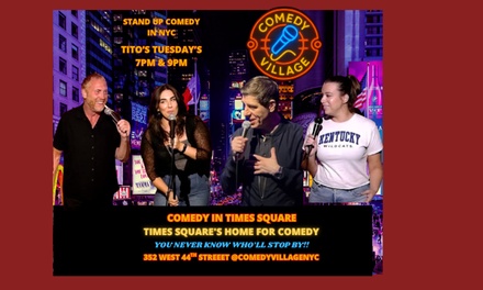 Two Tickets - General Admission - October 13 at 7 PM - Comedy Village - New York City