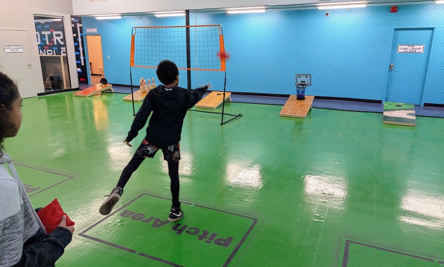 Image 4: Up to 40% Off Cornhole Golf or LED Challenge Floor for All Ages