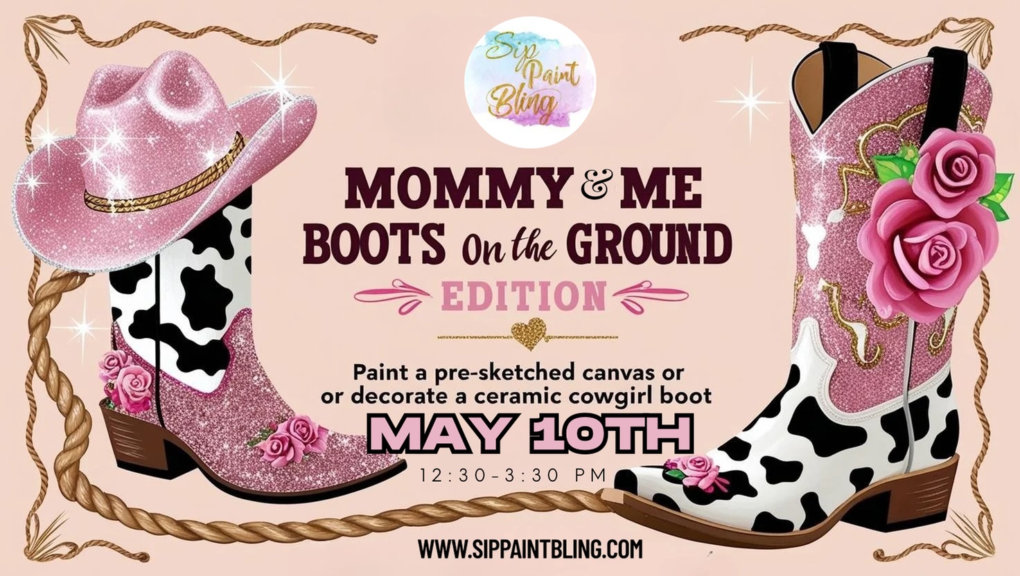 Ceramic Boot/ Canvas Painting Admission for 1 Adult + 1 Child / Add-on