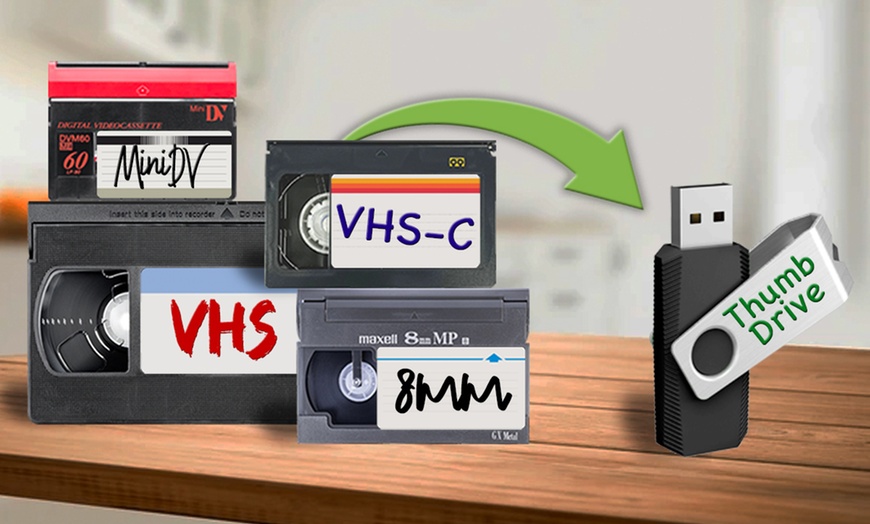 Image 1: Videotapes to Thumbdrive - Up to 80% Off - Free Shipping From Transfer Home Movies