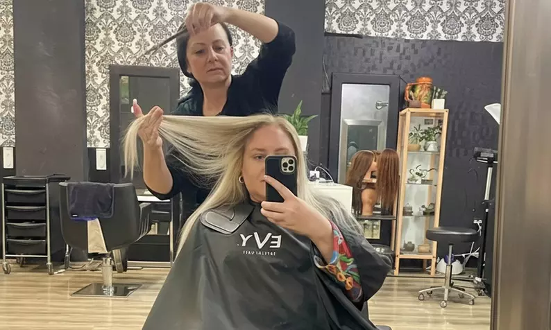 Cut, Blow Dry, Half Head of Foils, and Balayage at Luxuria Salon