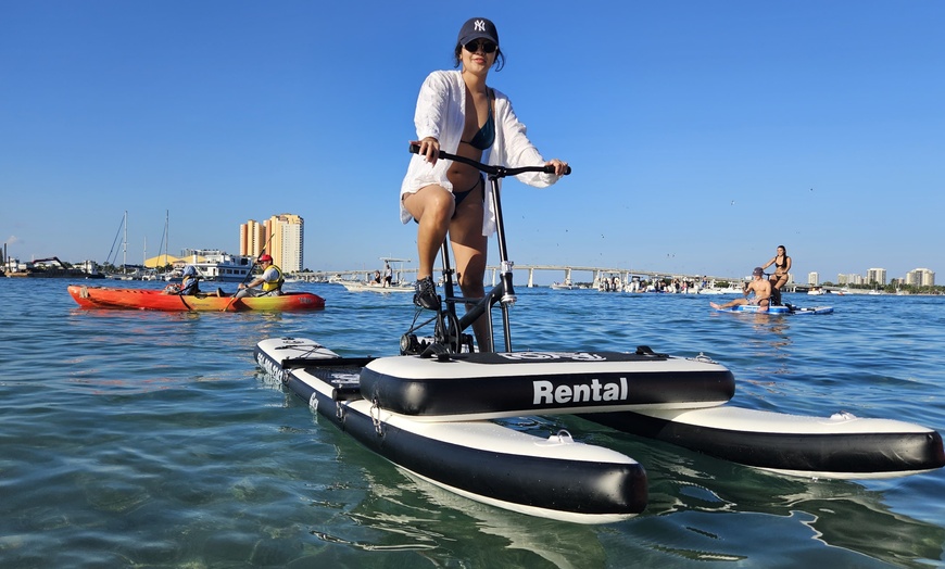 Image 5: 60 or 90 Min Water Bike Rental,  1.5 hours Guided Tour or Group Ride