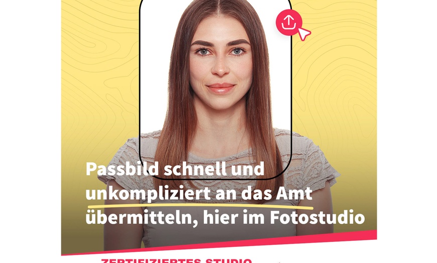 Image 2: 4 biometrische Passfotos mit Datei in Studioqualität für 1 Person (54% sparen)