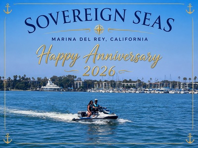 30-minute luxury jet ski ride for 1 in Marina del Rey. Ride the waves with Sovereign Seas! Add 2nd ride for $75. - Sovereign Seas