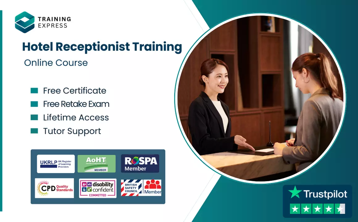 Hotel Receptionist Training Online Course Or Lifetime Membership to 2500+ Courses (Up to 55% Off) - Primary Image