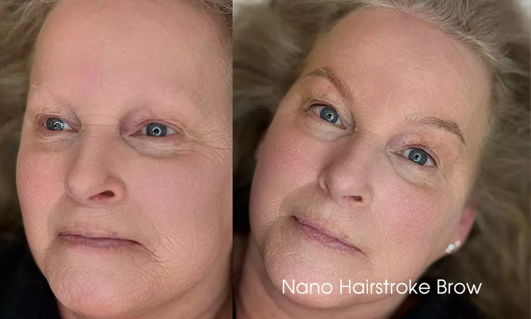 Nano Hairstroke Brows, Ombre Brows, or Eyeliner Tattoo