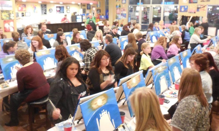 Image 6: Unleash Your Inner Artist at Painting Class w/ Chips & Bottled Water for 1 or 2 at Cheers Pablo at Up to 38% Off
