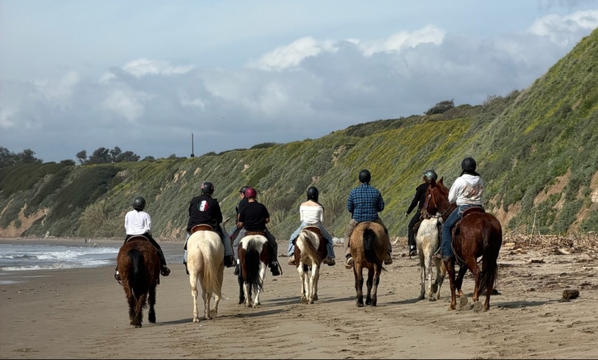 Image 2: Romantic Couples Horseback Ride on the Beach
