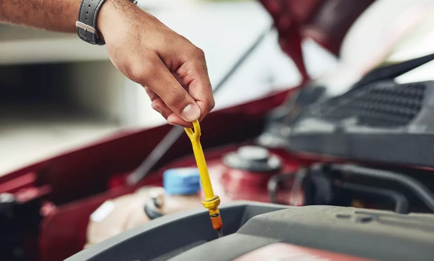 Image 1: Semi or Full Synthetic Oil Change with Free Multi-Point Inspection
