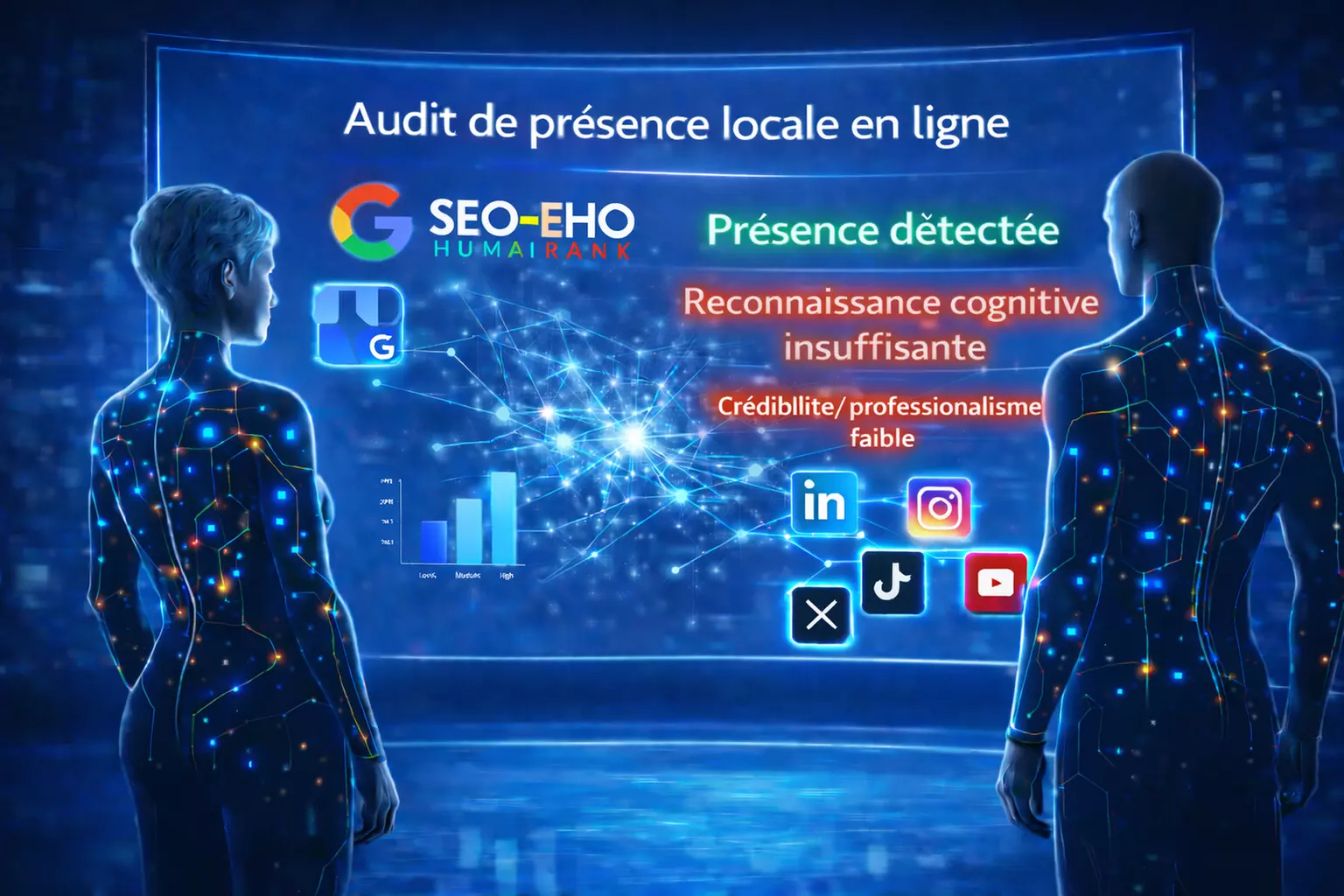Audit de visibilité SEO, Ghost Visibility GEO ou création de logo