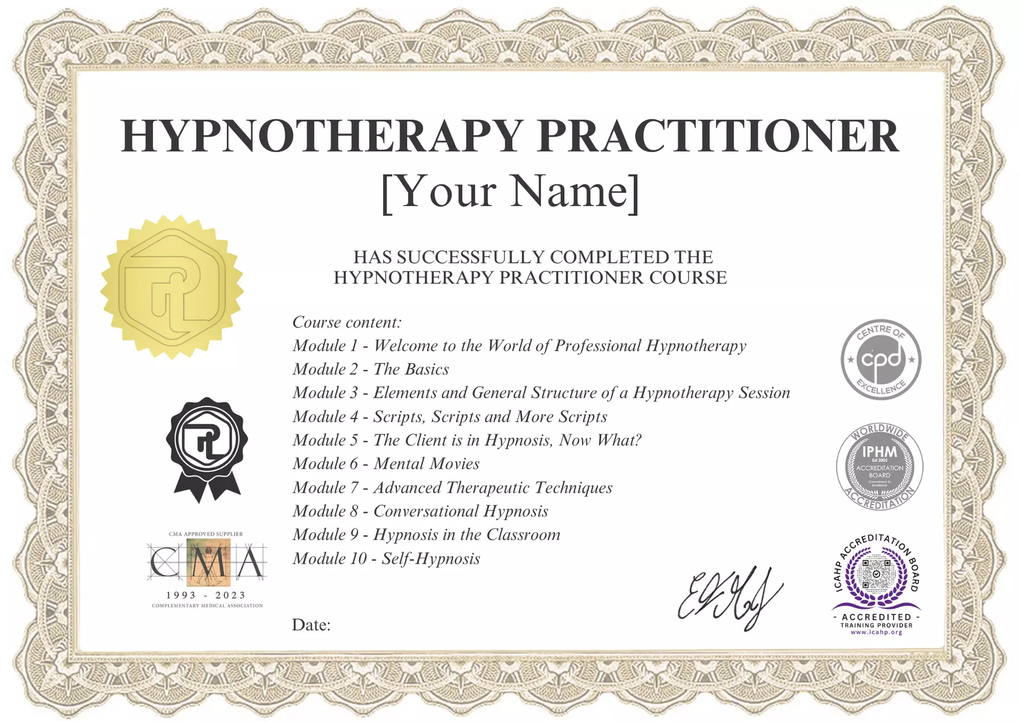 Enjoy Online Hypnotherapy Practitioner Certification Course