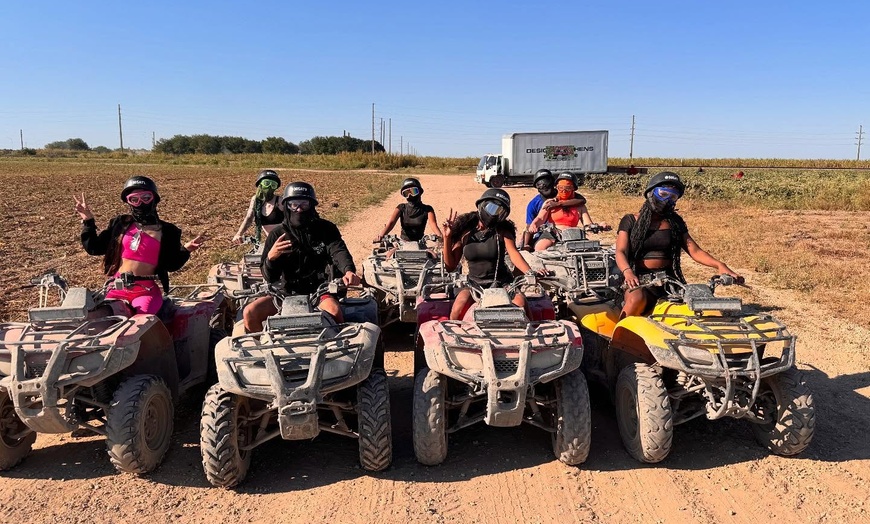 Image 1: Double the Fun w/ 1 Hour Single or Double Seater ATV Quad Experience 