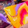 Image 1: Guided Fluid Art Experience: Create a Unique Canvas Masterpiece