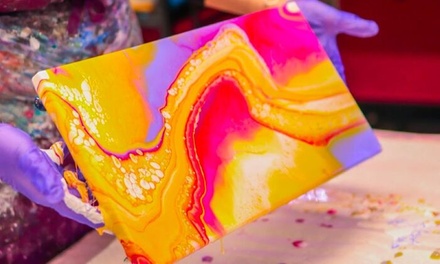 10''x20'' Canvas Fluid Art Experience - For 1 Person - Hawaii Fluid Art in St George, UT