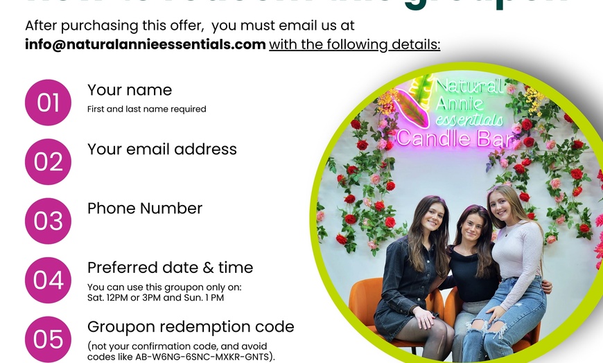 Image 7: Up to 20% Off on Handcraft Class at Natural Annie Essentials Soy Candle Company