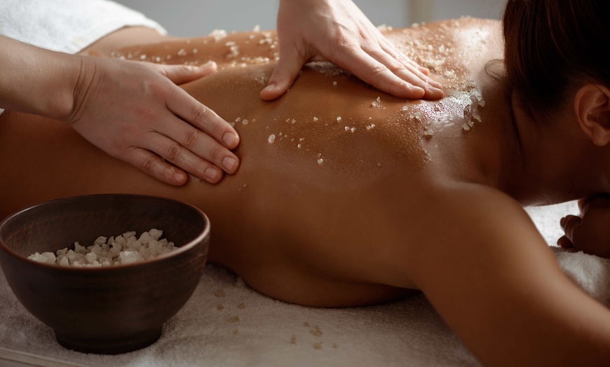 Image 3: Royal Back Ritual Massage, Cacao Mask, or CBD & Photo Therapy Massage