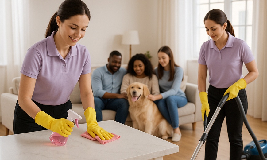 Image 1: Three, Four, Five, or Six-hours of Cleaning with Two Cleaners