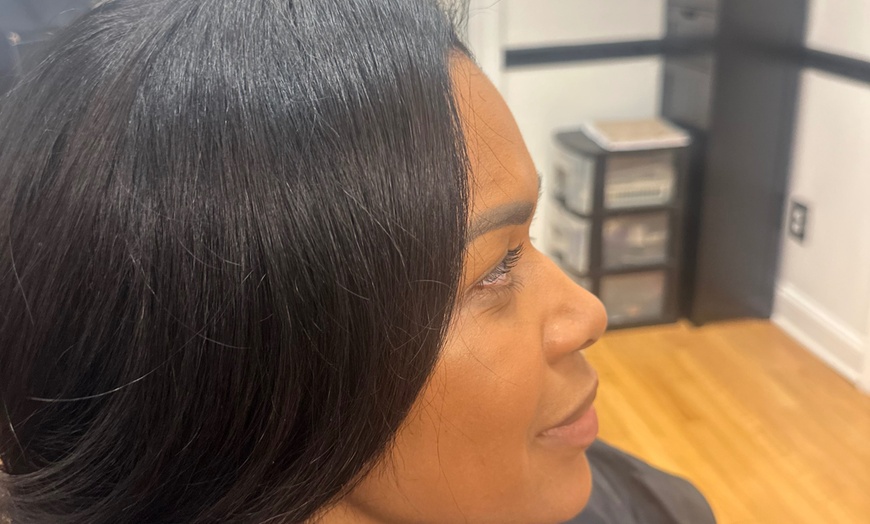 Image 3:  Microlink Extension, Deep Conditioning and Shampoo Style Treatment
