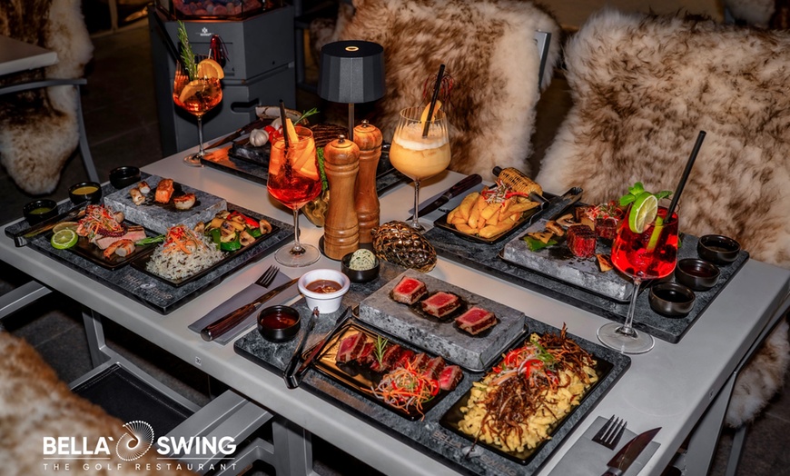 Image 1: Zwiebelrostbraten auf dem Lavastein inkl. Beilage und 1 Glas Sekt