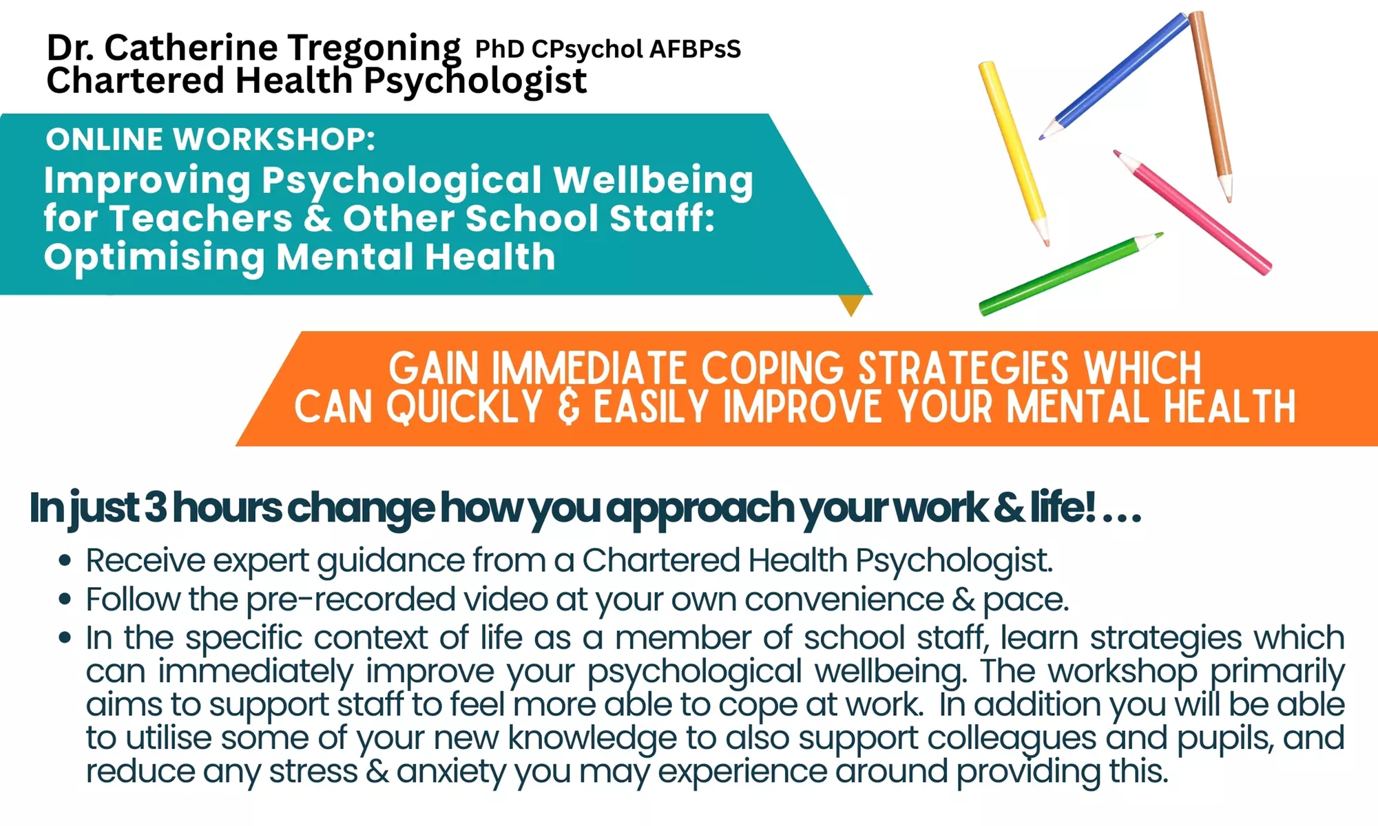 Dr Catherine Tregoning: Online Workshop for Staff Mental Wellbeing