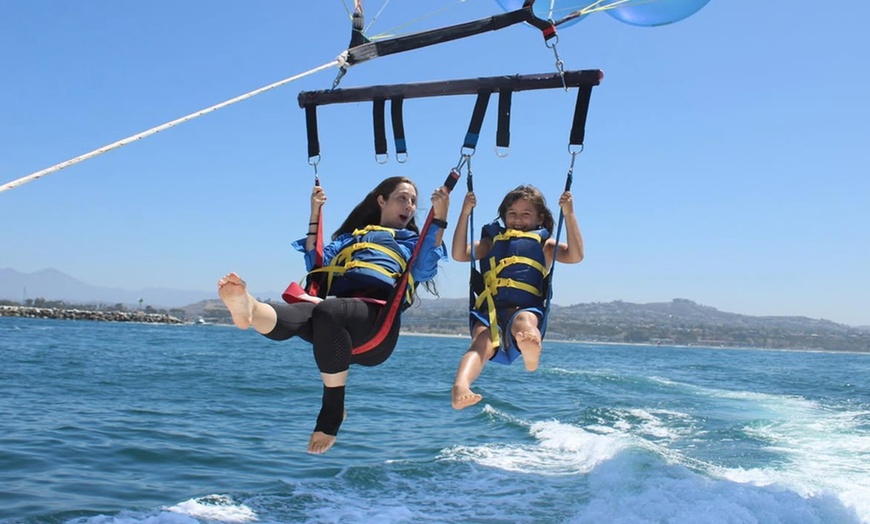 Image 5: Newport Beach From Above: Tandem & Triple Parasail Flight Adventures
