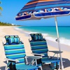 Image 1: Premium Beach Chair & Umbrella Rentals w/ Free Delivery & Pickup