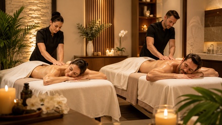 60-Minute Relaxation Body & Foot Massage Combo with Hot Stone - Royal Lily Massage