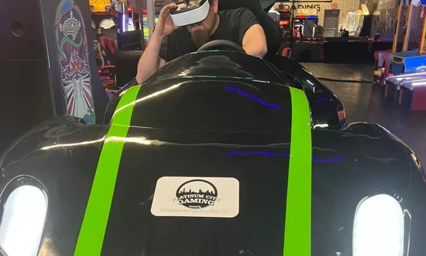 Image 1: Experience the Thrill of One or Two Vr Car Adventures