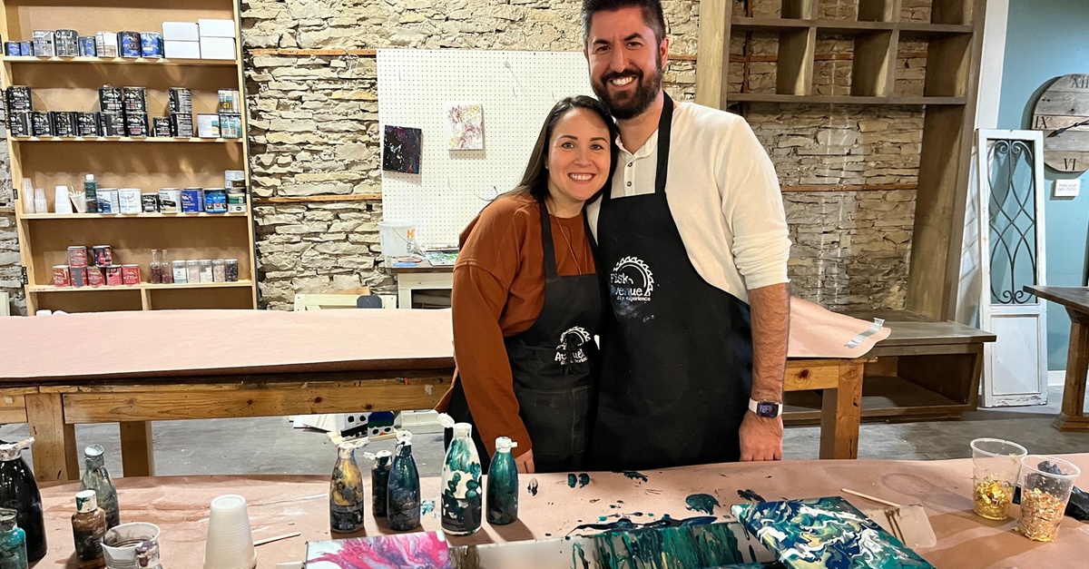 Up to 46% Off a Fluid Art Painting Workshop at Fisk Avenue DIY Studio