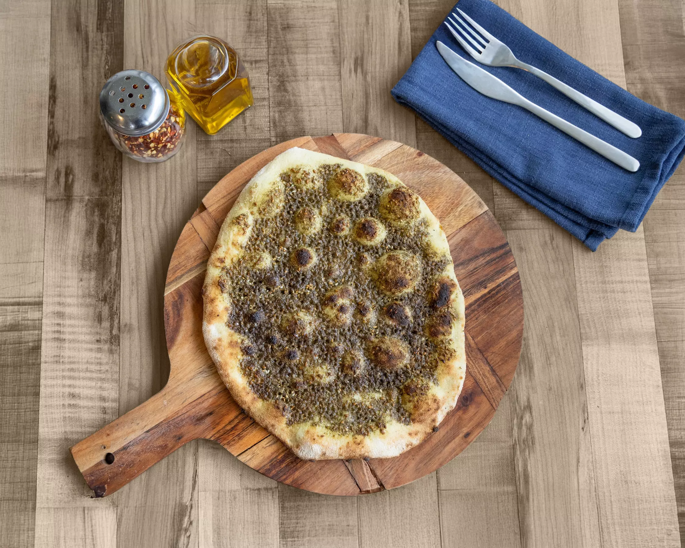 Mediterranean  Delicious Pizza  or Shawarma / Man'oushe Breakfast