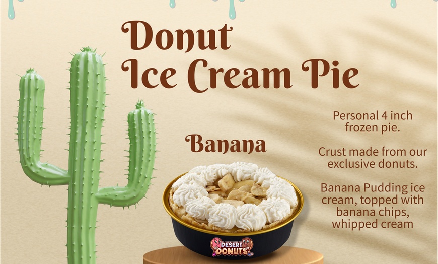 Image 3: 50% off One 4-Inch Donut Ice Cream Pie - 8 Flavors to Choose From