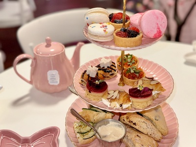 Tea for Two at a Pink-Themed Tea Room: Enjoy Flavorful Tea, Scones, Sandwiches and Mini Pastries. - La Pâtisserie Paris in Saint Charles, MO