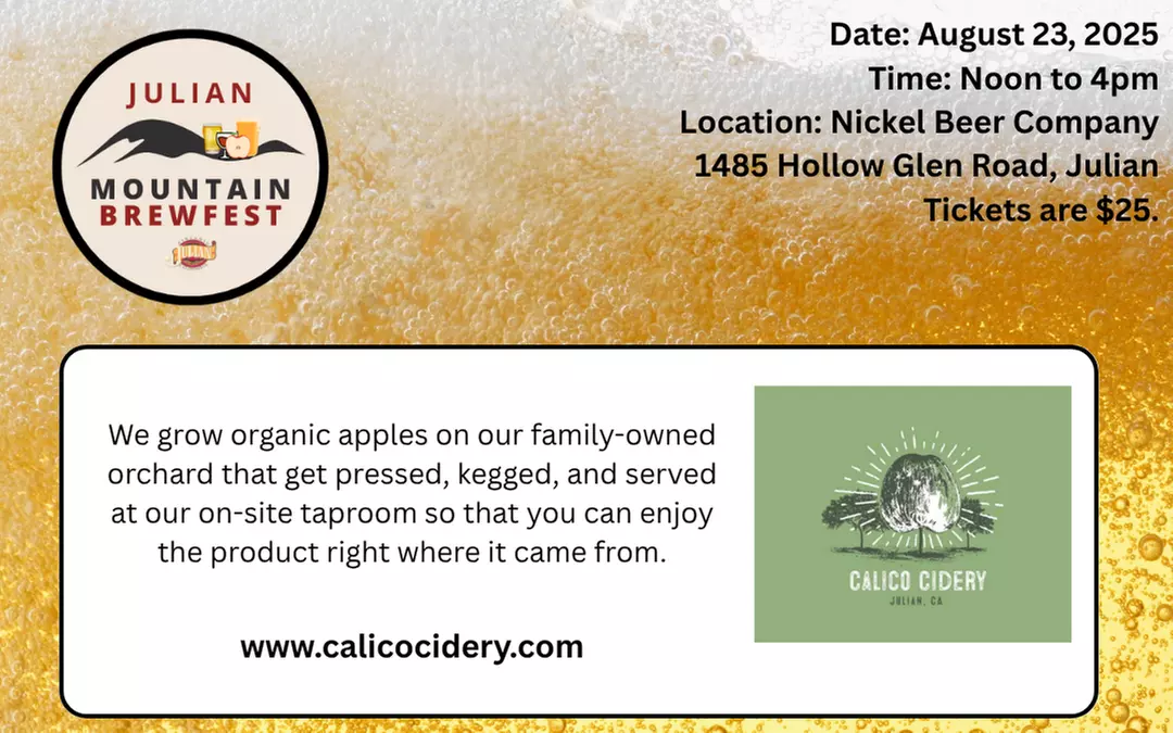 General Admission Ticket to Julian Mountain BrewFest