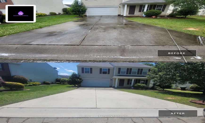 Image 1: Pressure Washing for a One or Two Story, House Wash Package and More