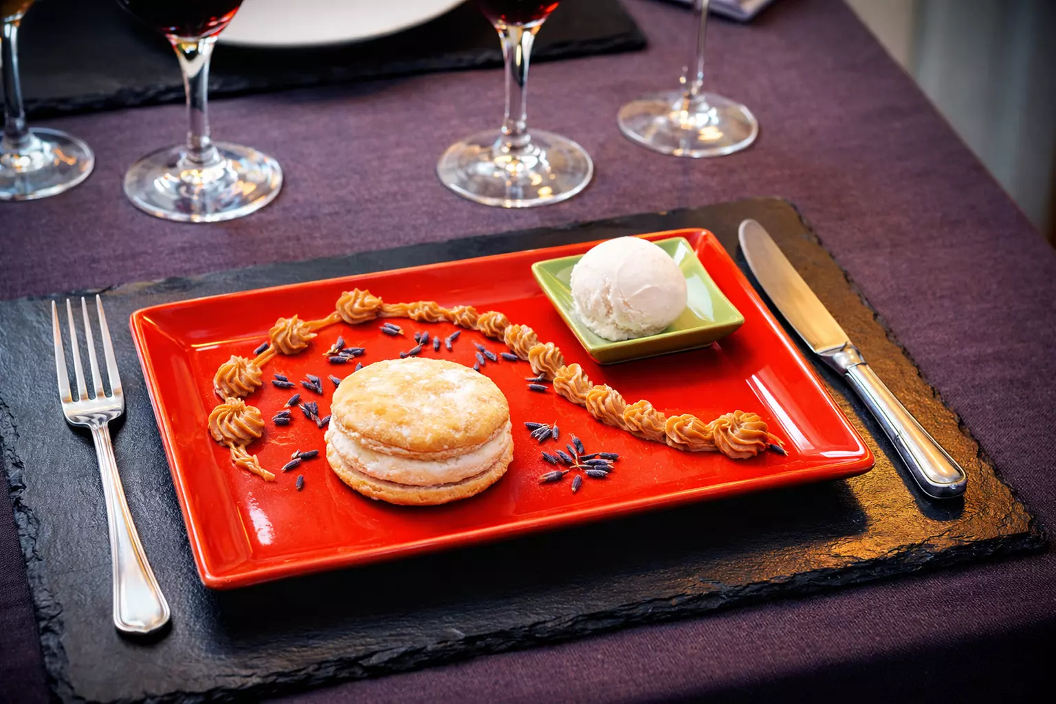 Menu "Messire de Nogaret" en 4 plats au Restaurant du Chateau D'ayres