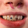 Image 3: Austrian Crystal Tooth Gems, Crystal Butterfly, Silver Bracelet & More