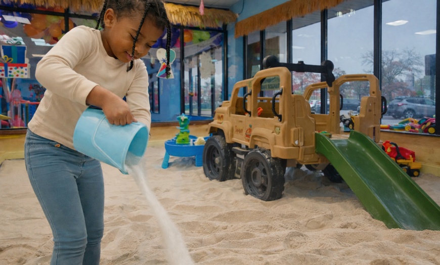 Image 9: Admission for One to Indoor Playground with Sandbox, Slides, and More
