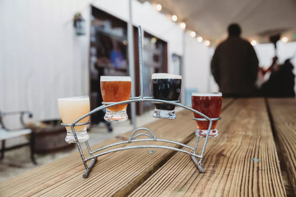 Choice of Pints or Flights + Pretzel, Shared Dip or Filled Growler