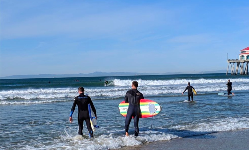 Image 1: 2 Hour Group Surfing Lesson for One, Two, or Three People