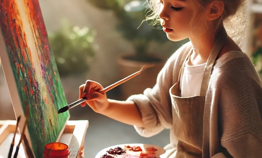 Image 1: Kids’ Painting or Watercolor Art Course to Spark Creativity 