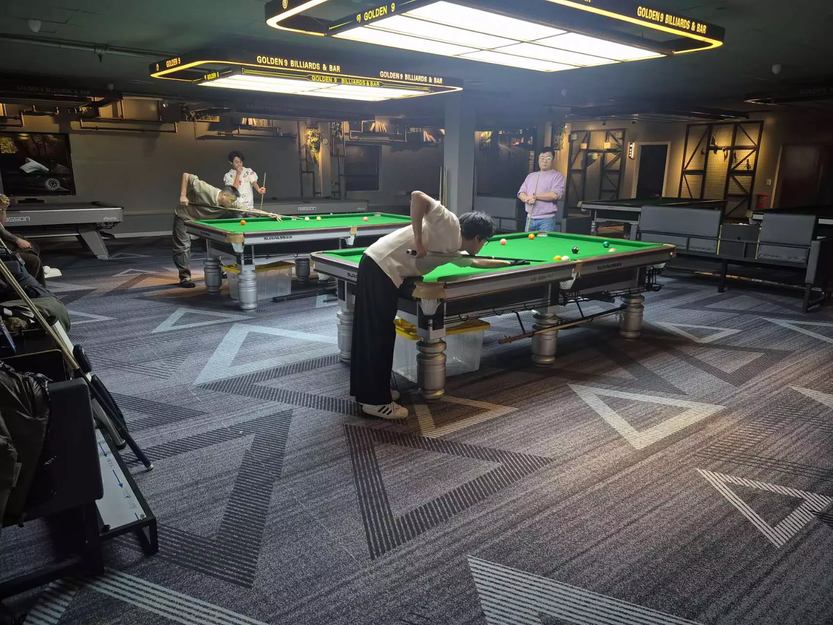 Cue Up for an Unforgettable Fun: 2 Hours of Pool & One Drink Per Person for 2 or 4 People at Golden 9 Billiards and Bar