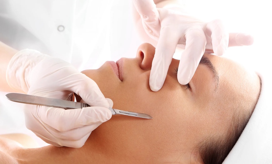 Image 1: Experience Hart Skincare Studio's 60 Min Dermaplaning Facial Options, offering up to 50% off for rejuvenated skin