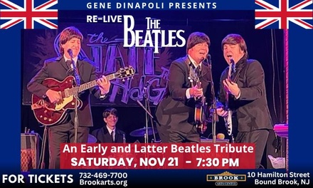 One Ticket - Rear Orchestra - November 21 at 7:30 PM - Brook Arts Center - Bound Brook