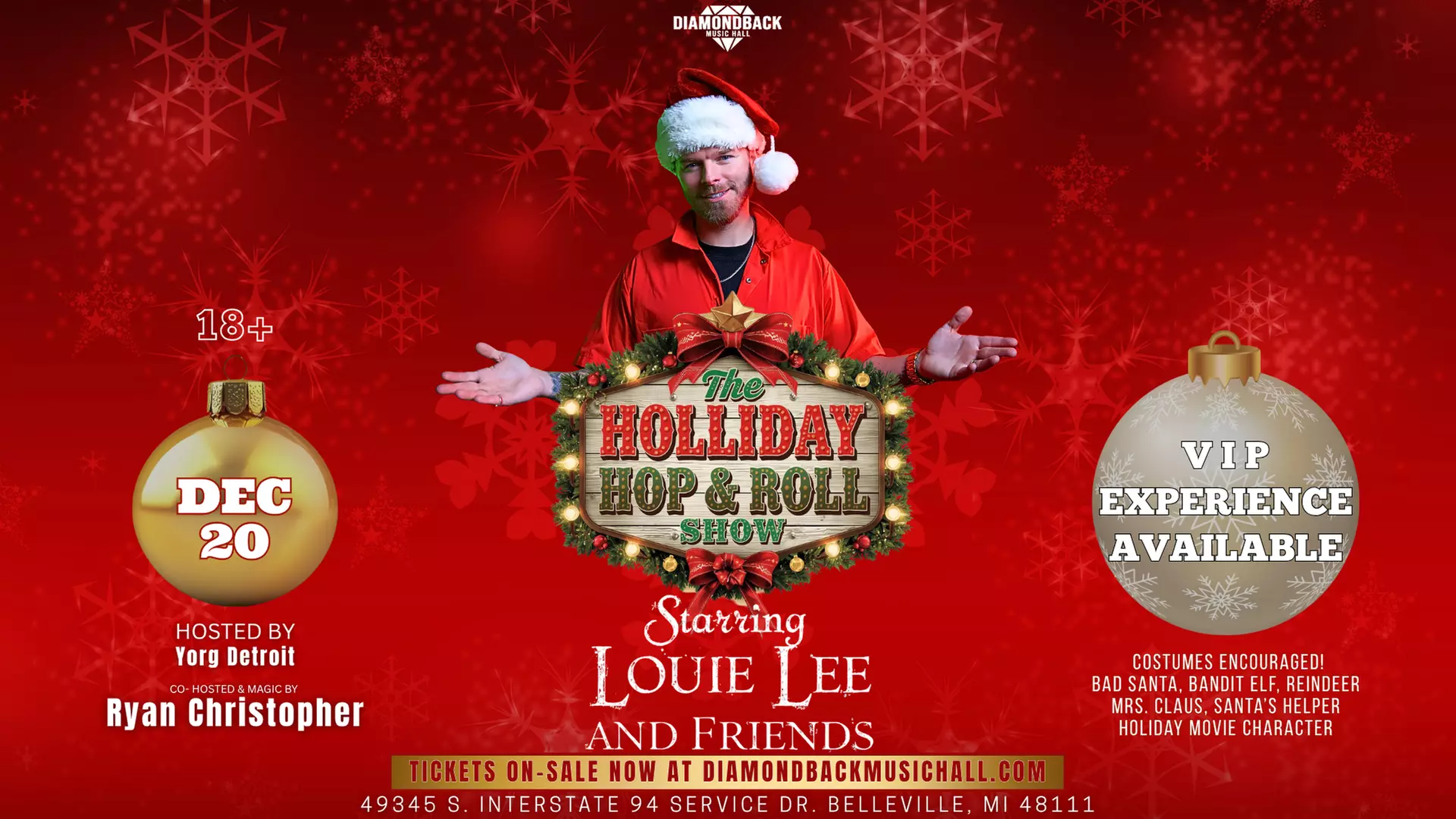 The Holiday Hop & Roll on December 20 at 7:30 p.m. - Primary Image